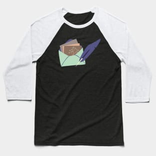 Letter Writing (blue) Baseball T-Shirt